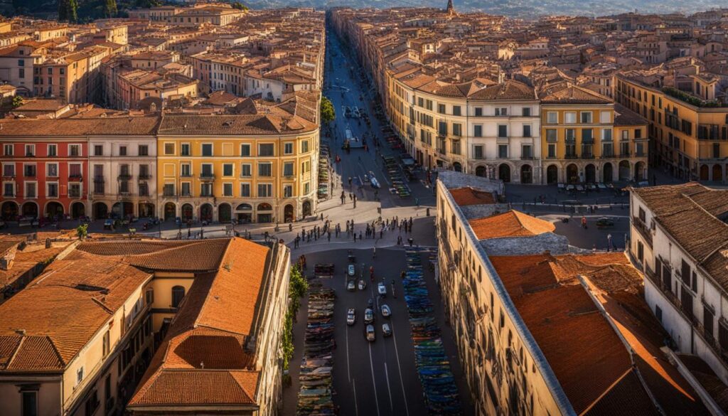 Viale San Martino y Piazza Cairoli